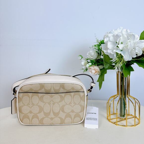 Coach CO939 Mini Jamie Camera Bag In Signature Canvas IN Light Khaki Chalk Multi - Picture 3 of 7